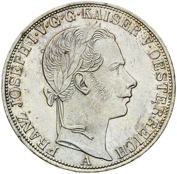 Spolkový toliar 1858 - averz