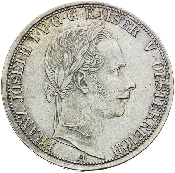 Spolkový toliar 1864 - averz