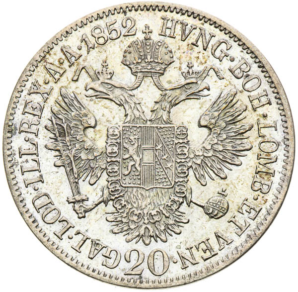 20 Grajciar 1852 - reverz
