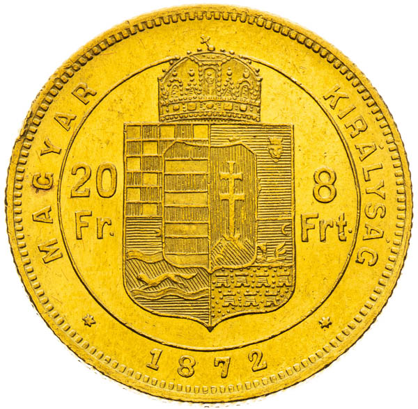 8 Zlatník 1872 - revers
