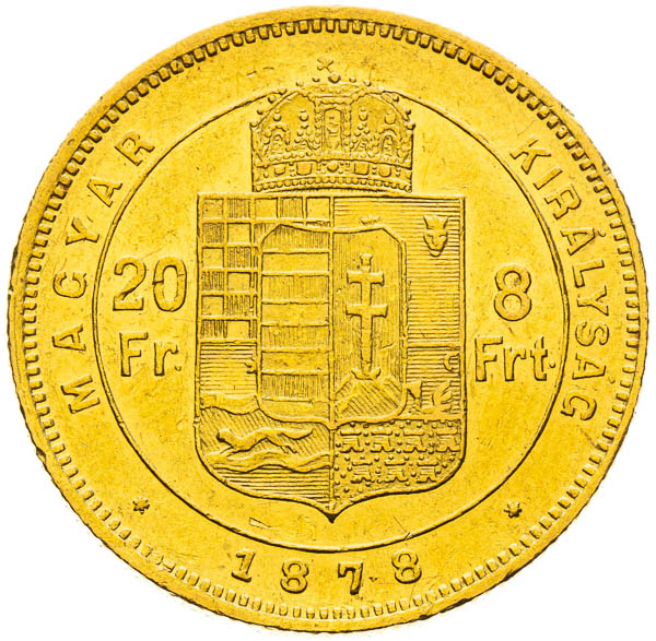 8 Zlatník 1878 - revers