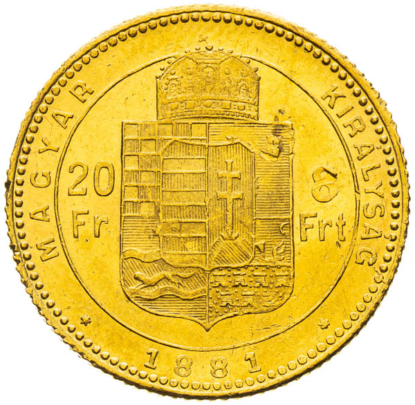 8 Gulden 1881 - back