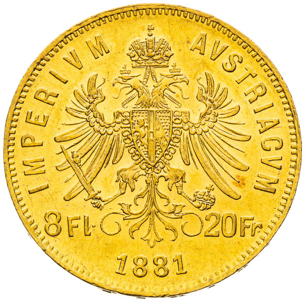 8 Gulden 1881 - back