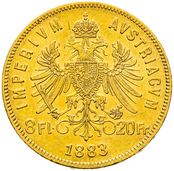 8 Gulden 1883 - back