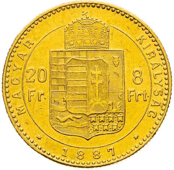 8 Zlatník 1887 - reverz