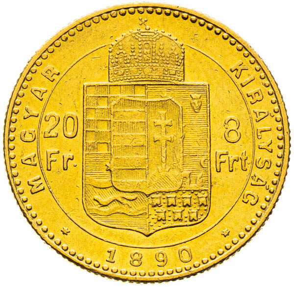 8 Zlatník 1890 - reverz