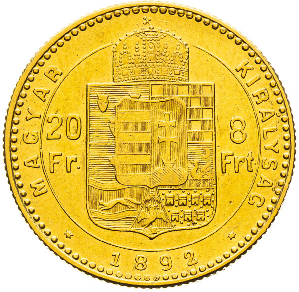 8 Zlatník 1892 - reverz