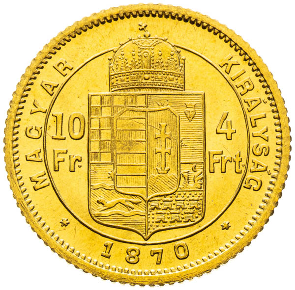 4 Zlatník 1870 - reverz