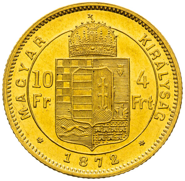 4 Zlatník 1872 - reverz