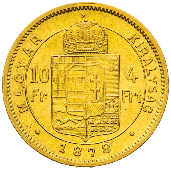 4 Zlatník 1878 - reverz