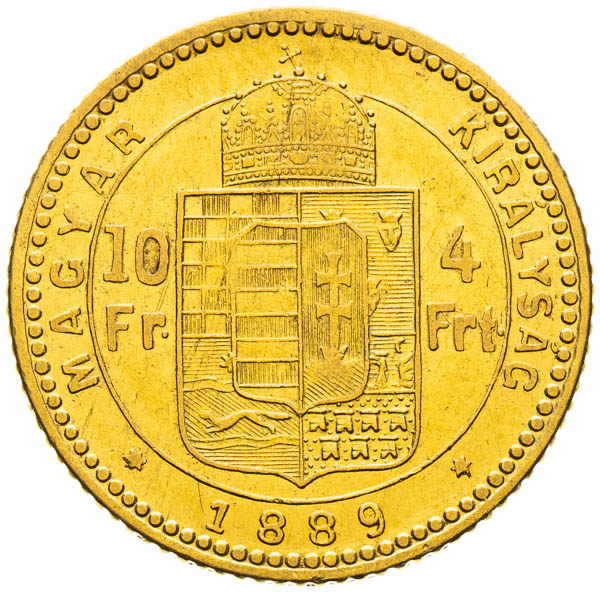 4 Zlatník 1889 - reverz