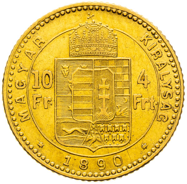 4 Zlatník 1890 - reverz