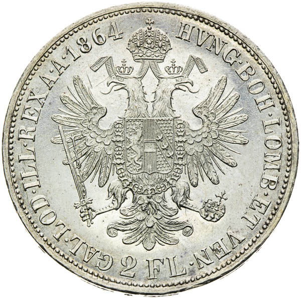 2 Zlatník 1864 - reverz