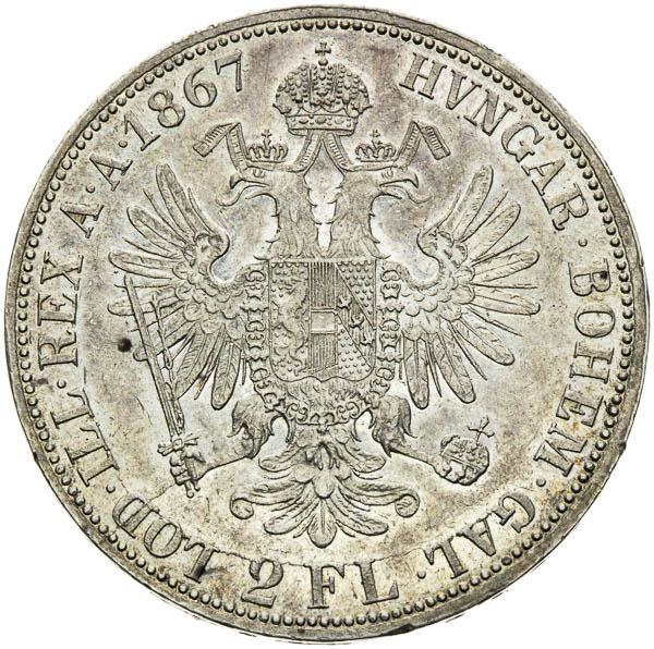 2 Zlatník 1867 - reverz