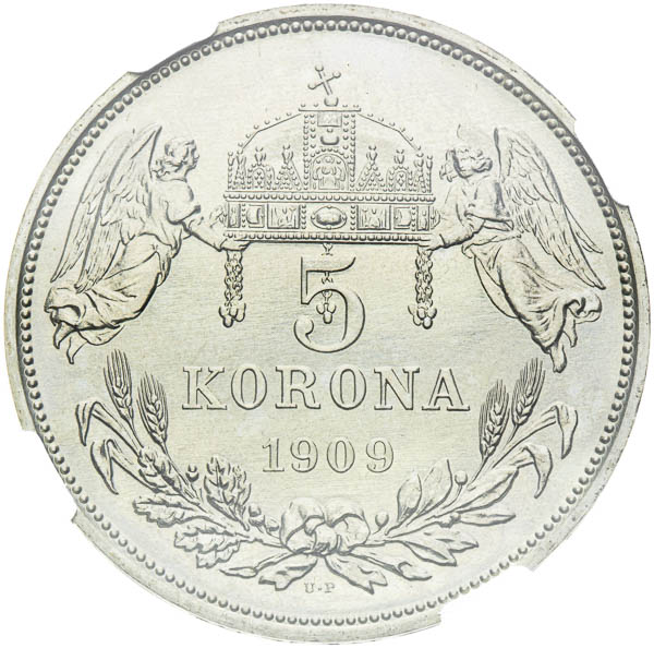 5 Korona 1909 - reverz