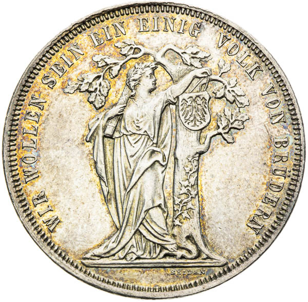 Spolkový toliar 1868 - averz