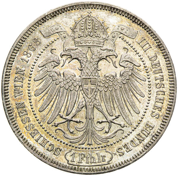Spolkový toliar 1868 - reverz