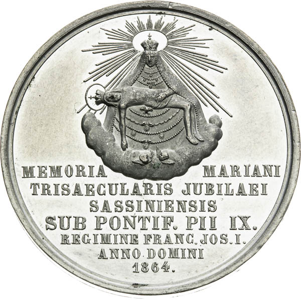 Medaila 1864 - reverz