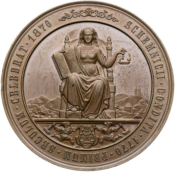 Medaila 1870 - reverz