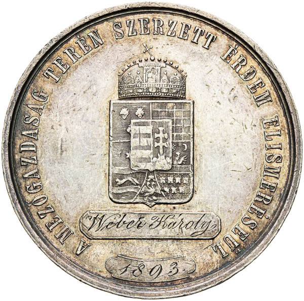 Strieborná medaila (1893) - reverz