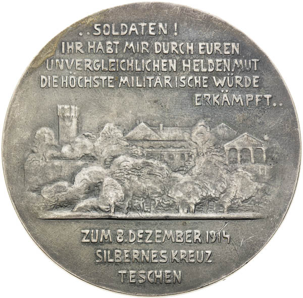 Stříbrná medaile 1914 - revers