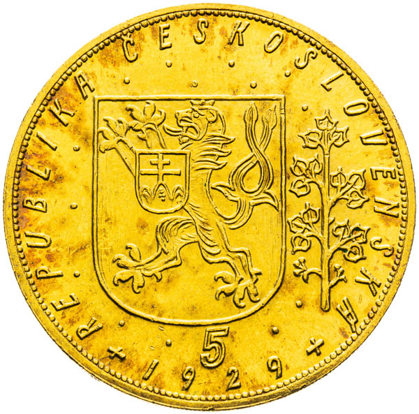 5 Dukát 1929 - revers