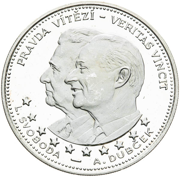 Strieborná medaila 1968 - averz