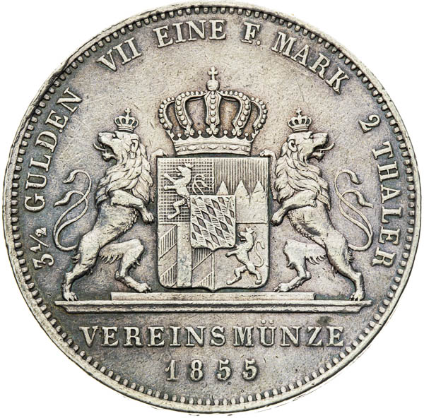 2 Toliar 1855 - reverz