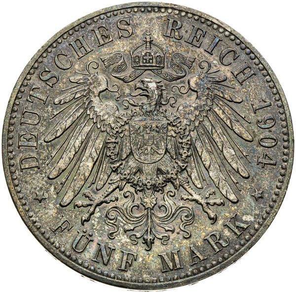 5 Marka 1904 - reverz