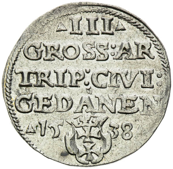 3 Groš 1538 - reverz