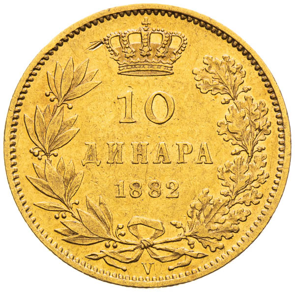 10 Dinara 1882 - reverz