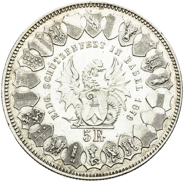5 Frank 1879 - reverz