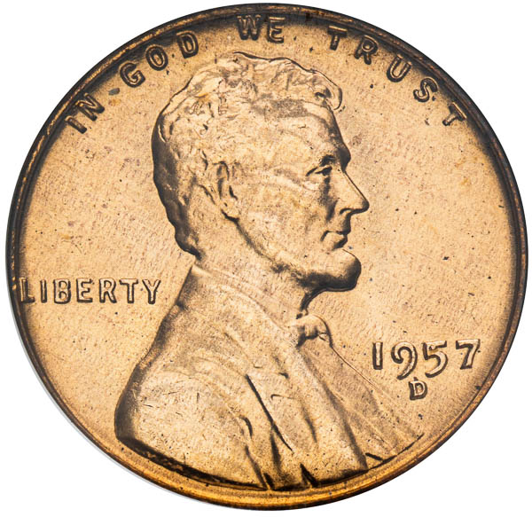 Cent 1957 D - averz