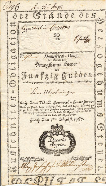 50 Gulden 1767 - averz