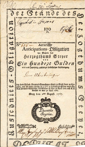 100 Gulden 1767 - averz