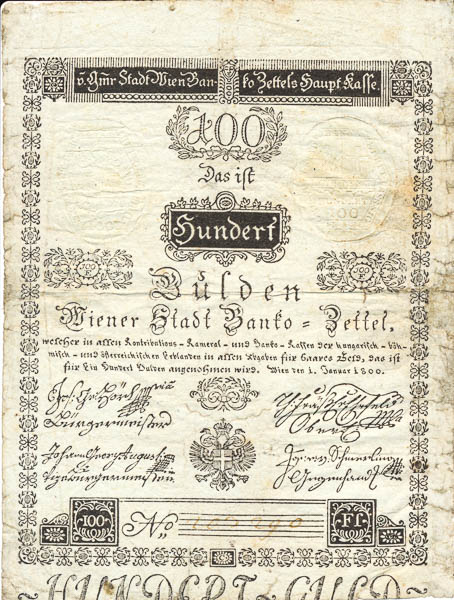 100 Gulden 1800 - front
