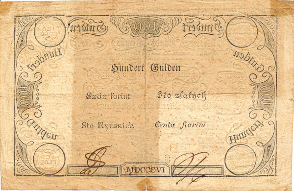 100 Gulden 1806 - reverz