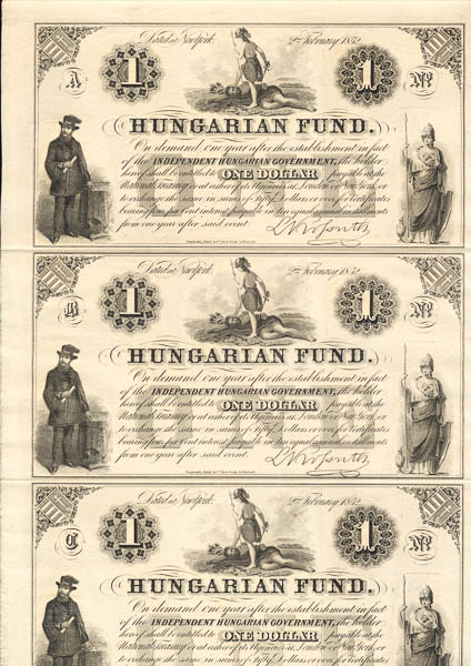 1, 5 Dollars 1852 (5 ks) - revers