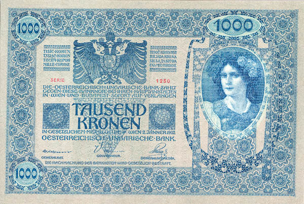 1000 Corona 1902 s. 1250 - front