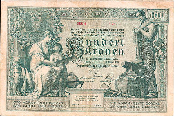 100 Corona 1902 s. 1216 - front