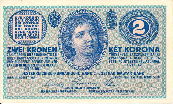 2 Corona 1914 B 1043 - back