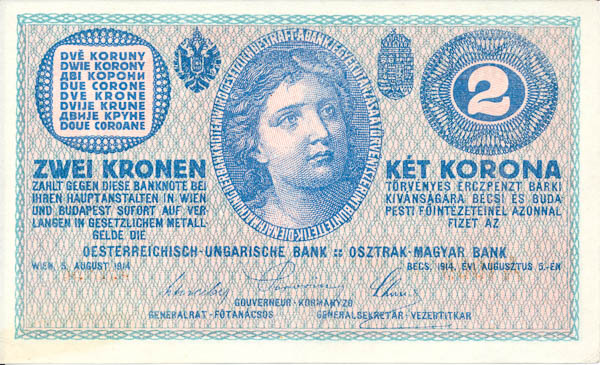 2 Corona 1914 A 1009 - back