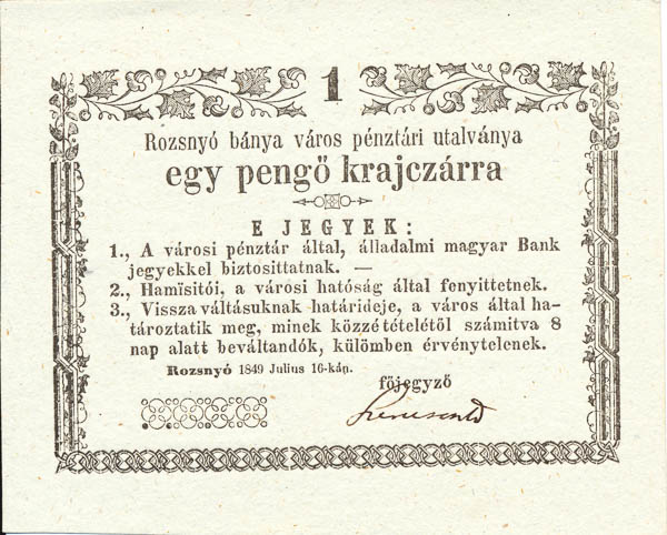 Grajciar 1849 - averz