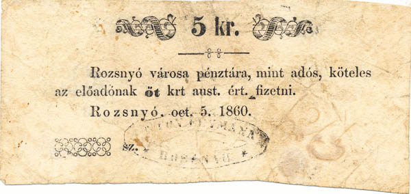 5 Grajciar 1849 - averz