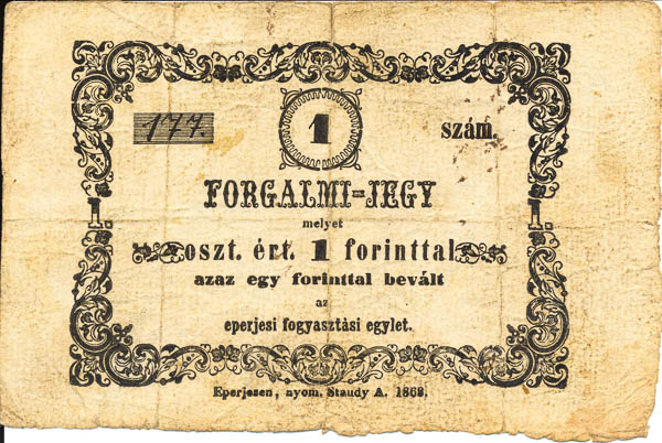 Forint 1868 - averz