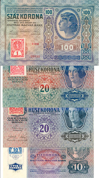 Lot bankoviek (4 ks) - averz