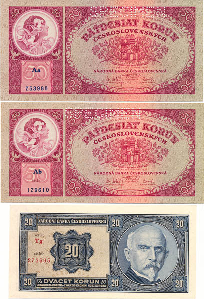 Lot bankoviek (3 ks) - averz