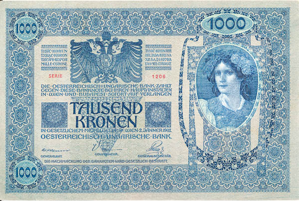 1000 K 1902/1919 s. 1206 (kolkovaná) - avers