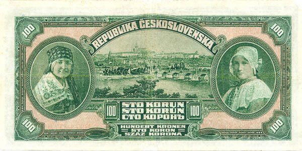 100 Koruna 1920 Am - back