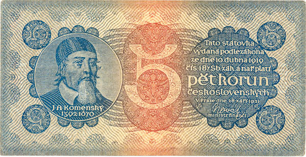 5 Koruna 1921 s. 1 - back